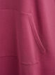 Short hoodie dress with a kangaroo pocket, Rose, Packshot image number 3