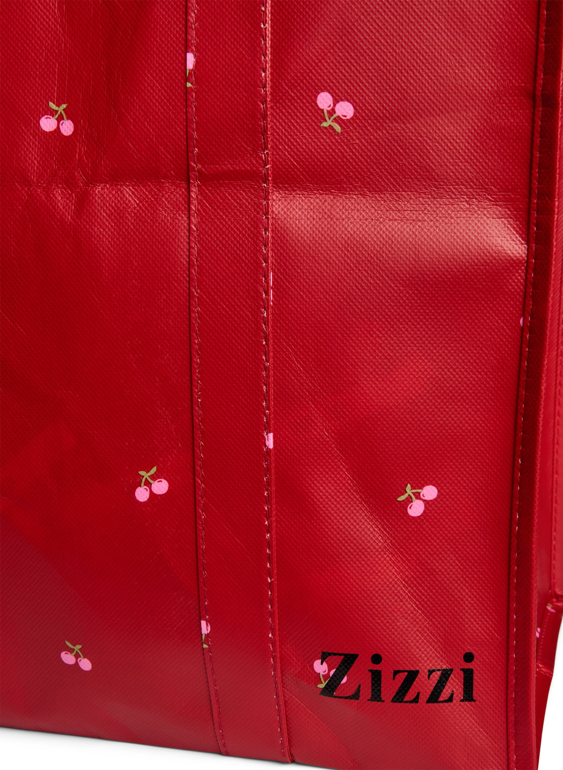 Zizzifashion Shopping bag with zipper, Red, Packshot image number 2