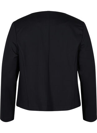 Short blazer without fastening, Black, Packshot image number 1