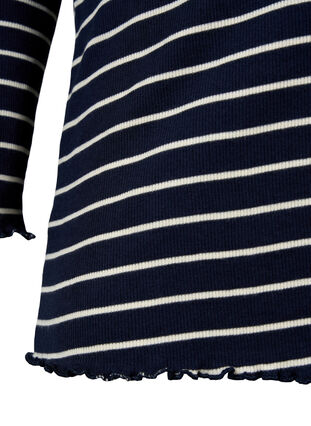 Striped top with round neck, Night Sky Stripe, Packshot image number 3