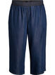 Lyocell culotte trousers with wide legs and denim look, Blue, Packshot image number 0