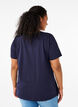 Basic plain cotton t-shirt, Blue, Model image number 2