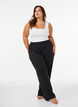 High-waisted wide-leg jersey trousers, Black, Model image number 0