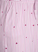 Loose night trousers with stripes and hearts, Rose, Packshot image number 2