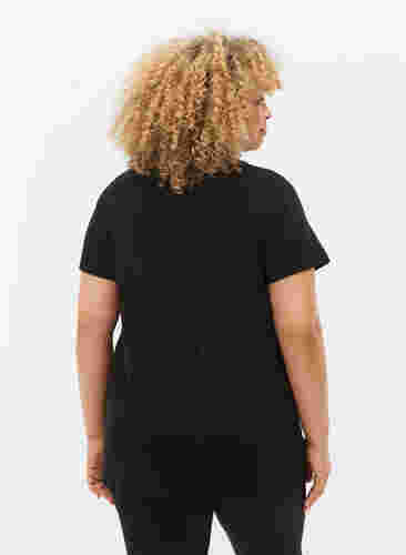 Sports t-shirt with print, Black w. Drop It, Model image number 1