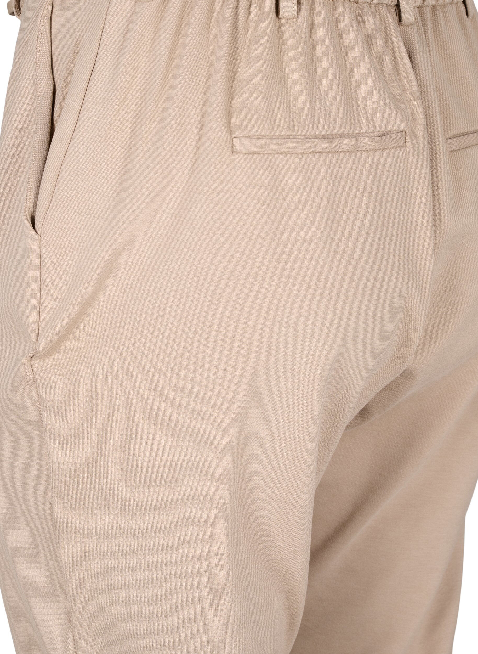 Cropped Maddison trousers - Beige - Sz. 40-64 - Zizzifashion