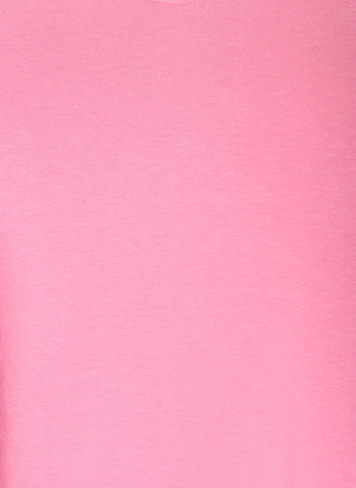 Basic plain cotton t-shirt, Pink, Packshot image number 2