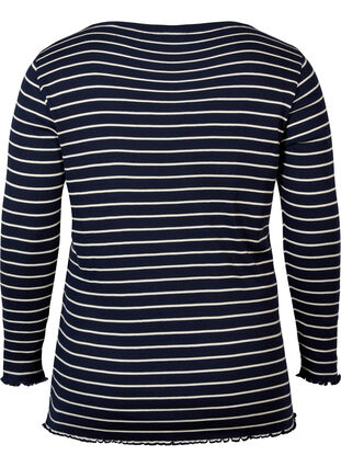 Striped top with round neck, Night Sky Stripe, Packshot image number 1