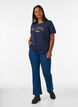 T-shirt with motif, Blue, Model image number 1