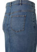 Denim skirt with front slit, Blue denim, Packshot image number 3