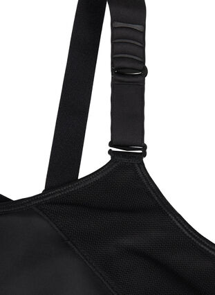 CORE, SUPER HIGH, SPORTS BRA - Sports bra with adjustable shoulder straps, Black, Packshot image number 3