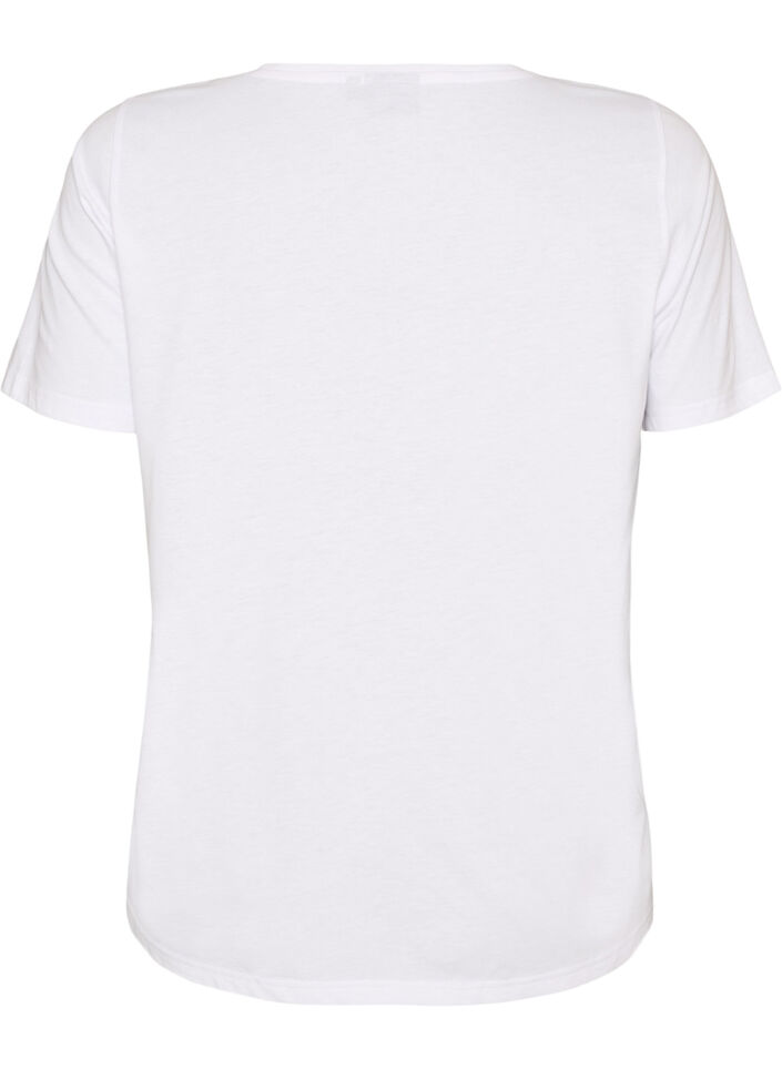 T-shirt with motif, White, Packshot image number 1