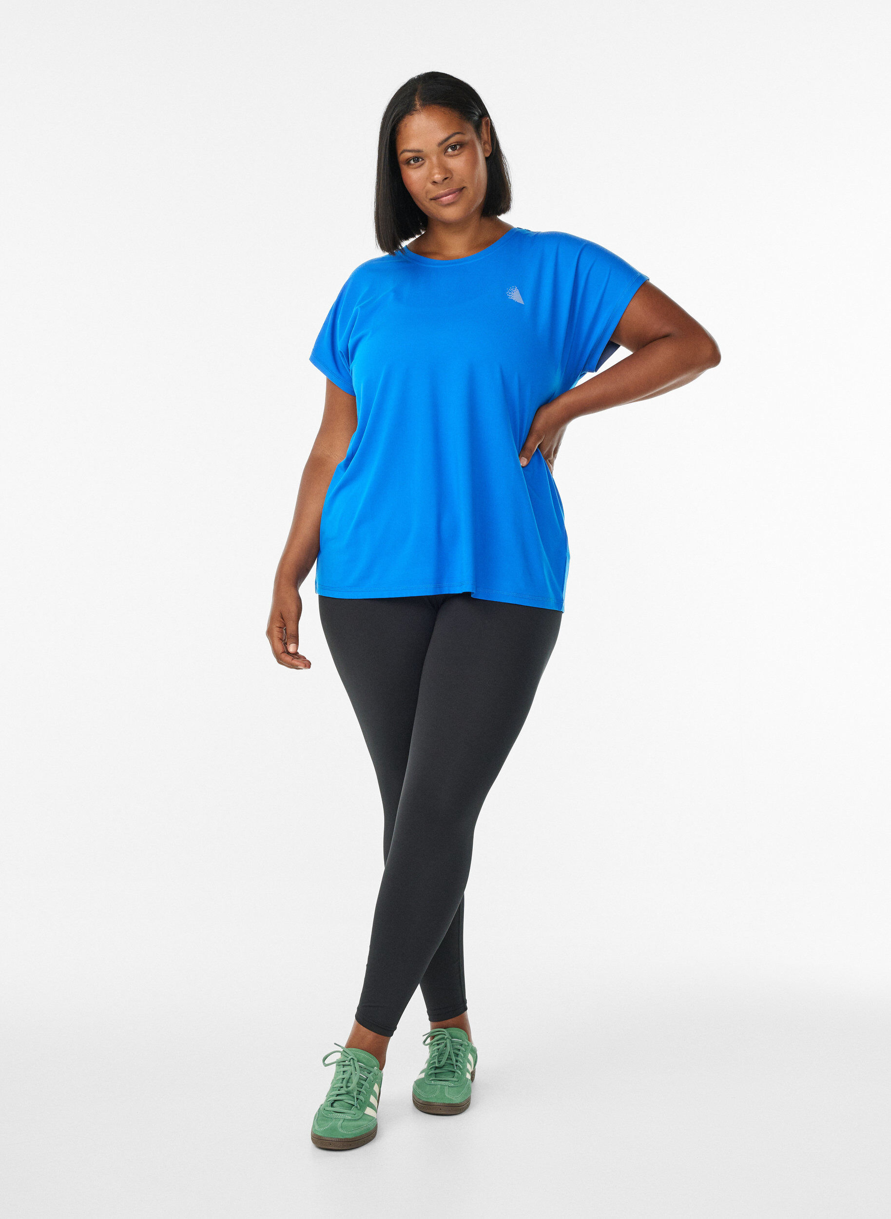 ZizzifashionSolid-coloured training T-shirt, Blue, Model image number 1