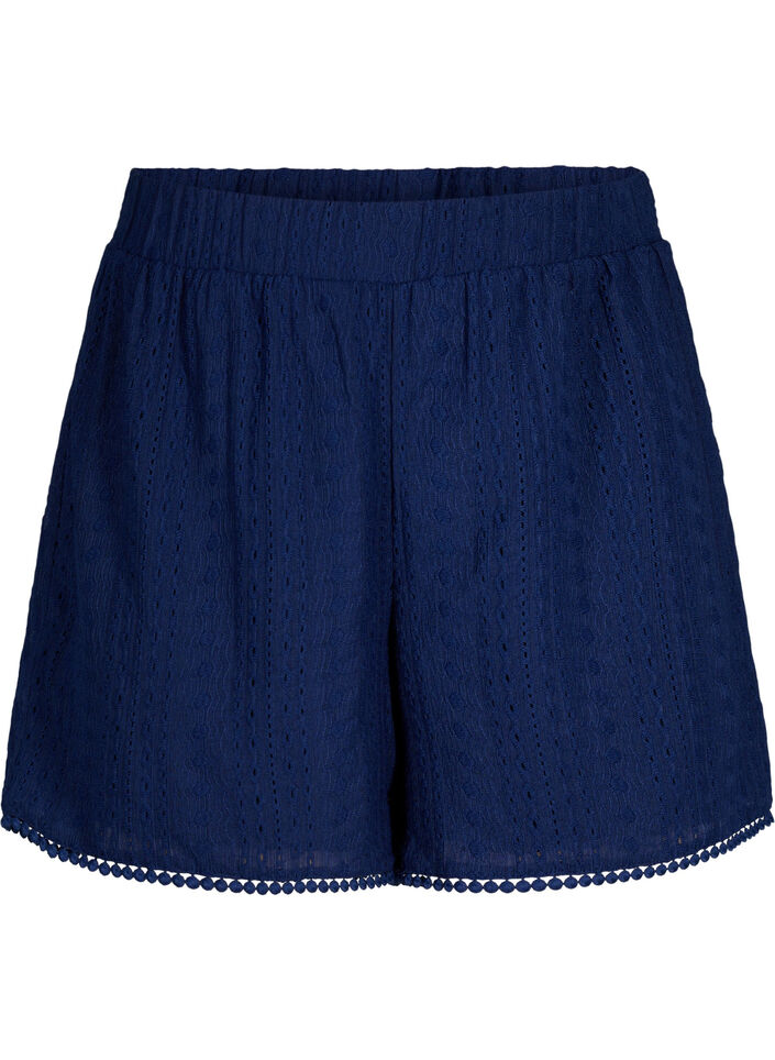 Shorts with a textured pattern, Medieval Blue, Packshot image number 0