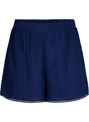 Shorts with a textured pattern, Medieval Blue, Packshot image number 0