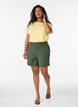 Organic cotton T-shirt with eyelet embroidery, Yellow, Model image number 1
