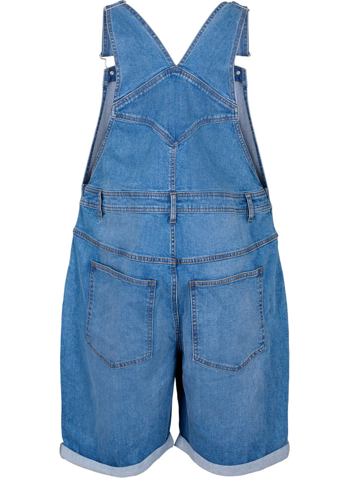 Denim overalls shorts, Light Blue, Packshot image number 1
