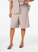 Loose high-waisted Bermuda shorts, Brown, Model image number 2