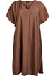 V-neck dress in viscose, Brown, Packshot image number 0