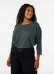 Jersey blouse with 3/4 sleeves, Green, Model image number 0