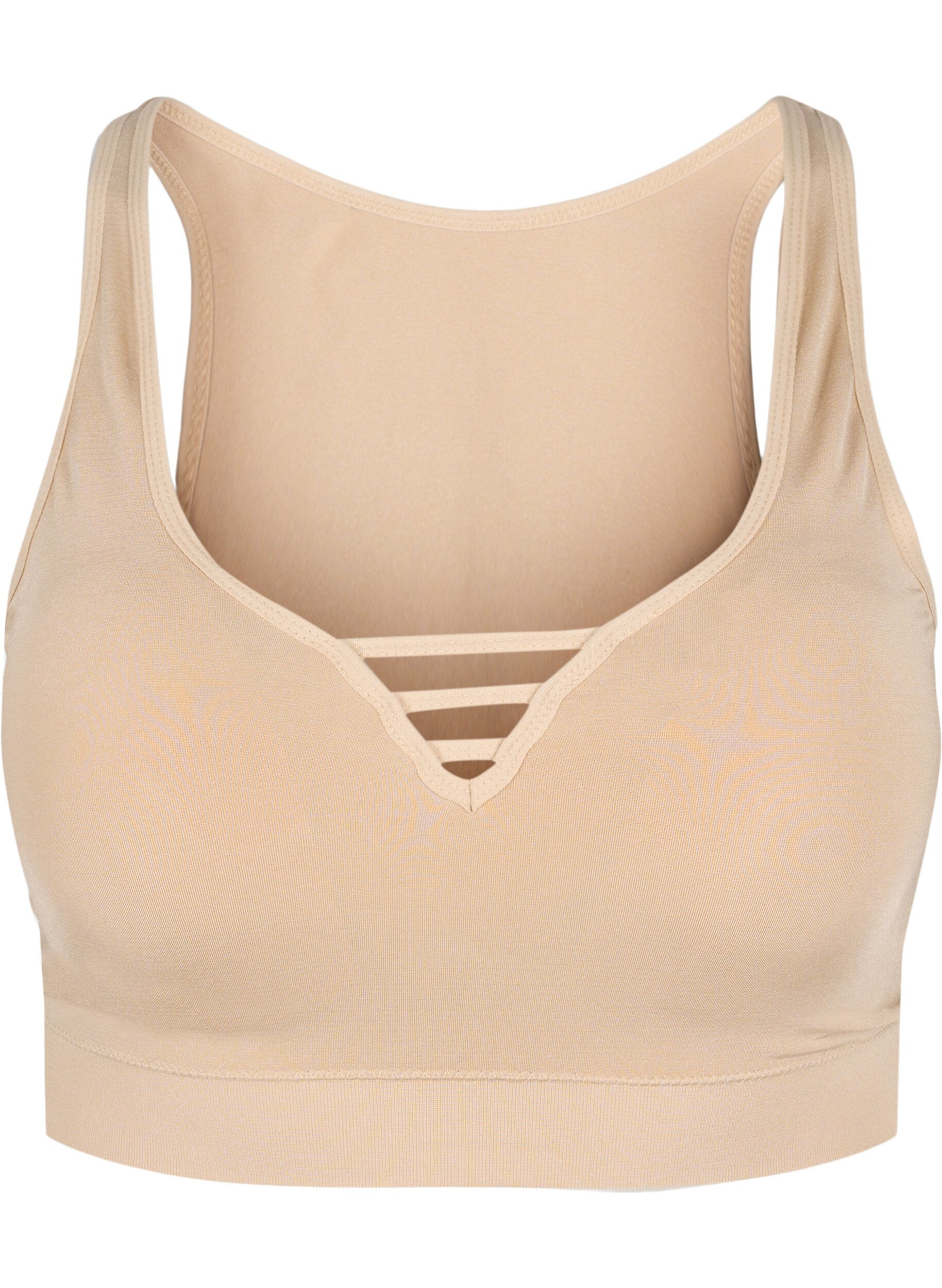 ZizzifashionLightly padded bra with string details, Nude, Packshot image number 0