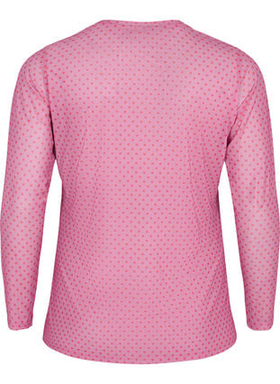 Printed mesh blouse, Cashmere Rose Dot, Packshot image number 1