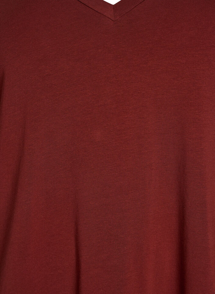 Midi T-shirt dress with a V-neck, 0426, Packshot image number 2