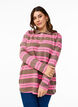 Striped polo shirt with long sleeves, Pink, Model image number 0