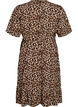 Floral wrap dress with short sleeves, Brown, Packshot image number 1
