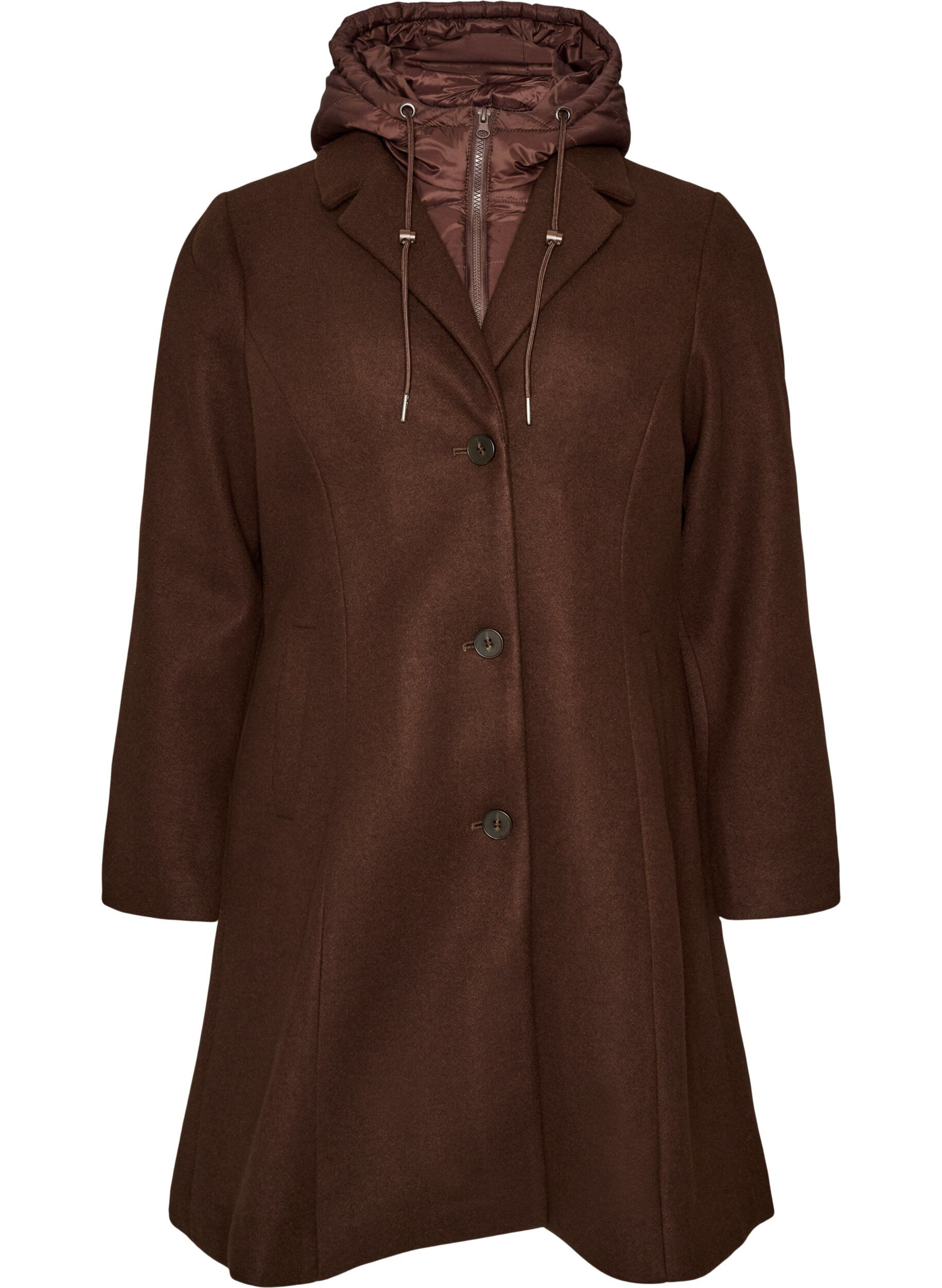 ZizzifashionCoat with detachable padded insert, Brown, Packshot image number 0