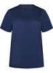 Organic cotton T-shirt with eyelet embroidery, Blue, Packshot image number 0