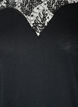 Blouse with lace insert and balloon sleeves, Black, Packshot image number 2