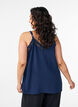 Cami top with a V-neck and lace trim, Blue, Model image number 2
