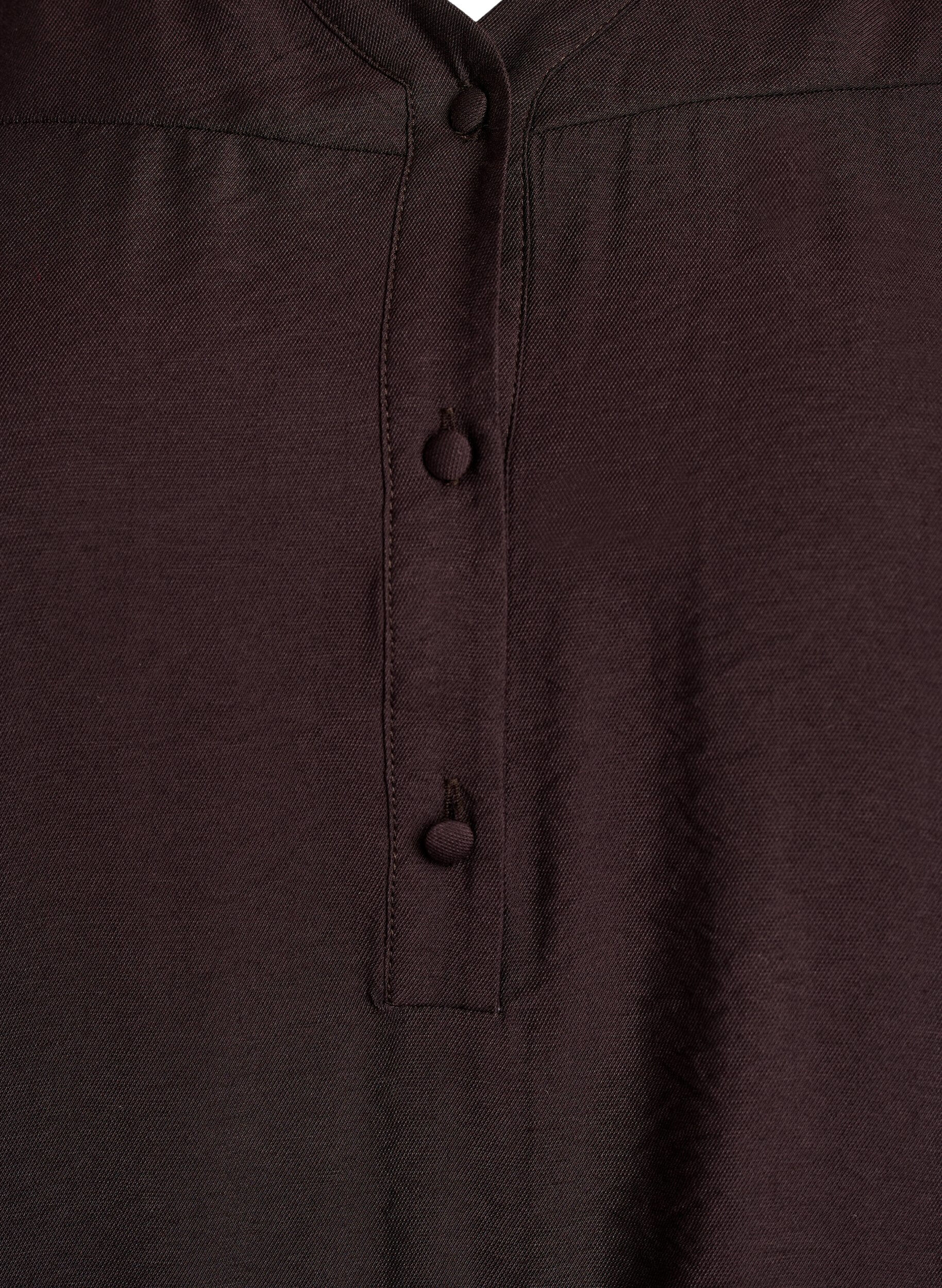 ZizzifashionViscose blouse with smock and gathered details, Brown, Packshot image number 2