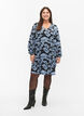 V-neck dress with print, Black B. Flower AOP, Model image number 2