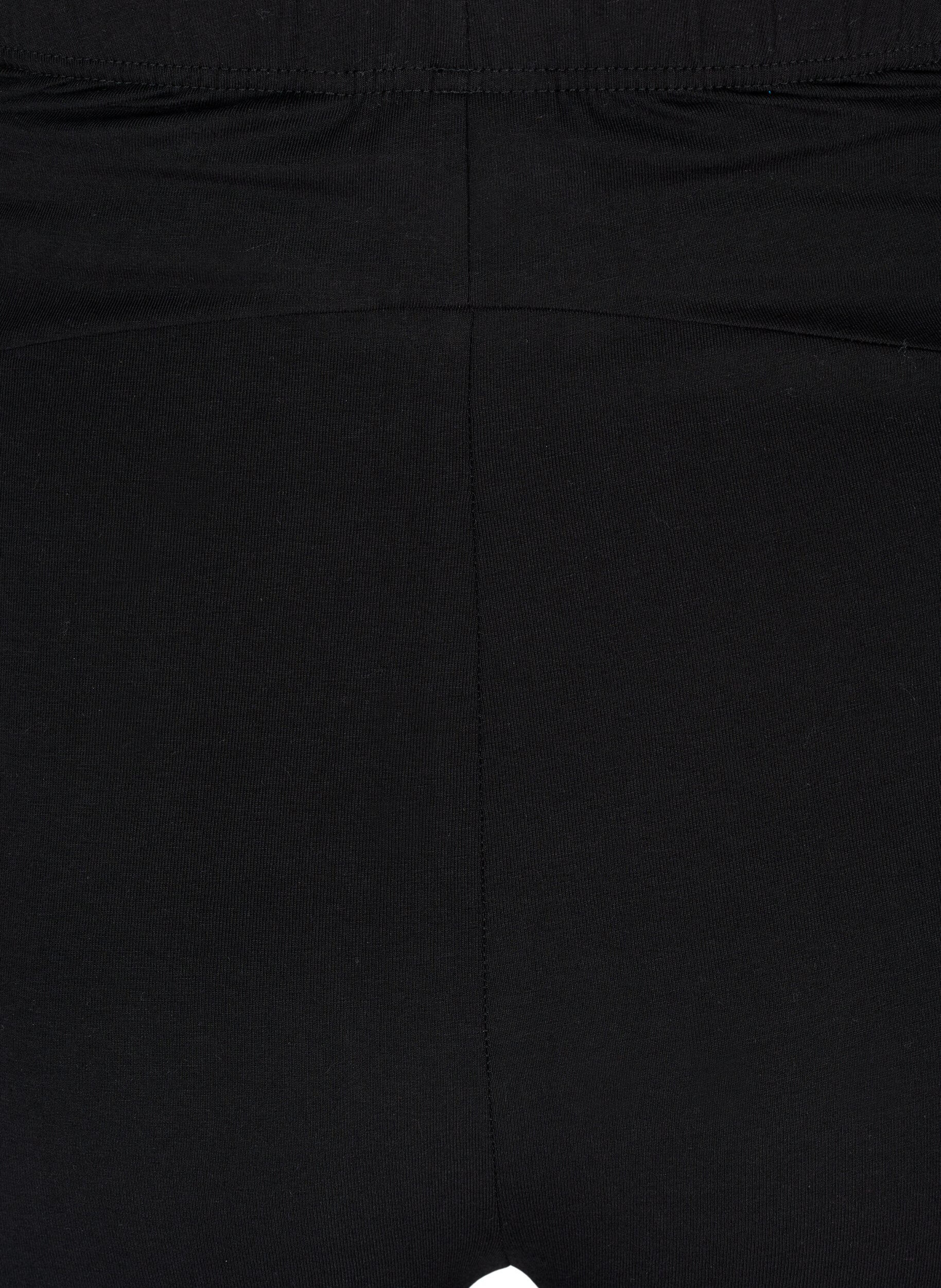 Zizzifashion Cotton tight-fitting maternity shorts, Black, Packshot image number 3