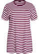 Long night t-shirt in organic cotton with stripes, Red, Packshot image number 0