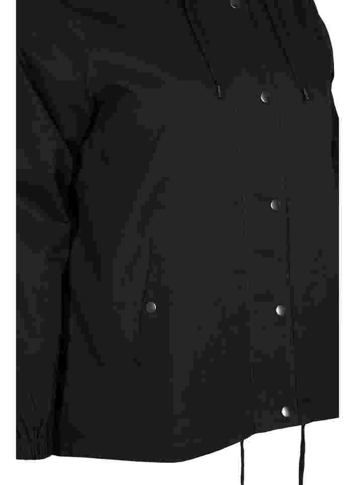 Parka jacket with hood and welt pockets, Black, Packshot image number 3