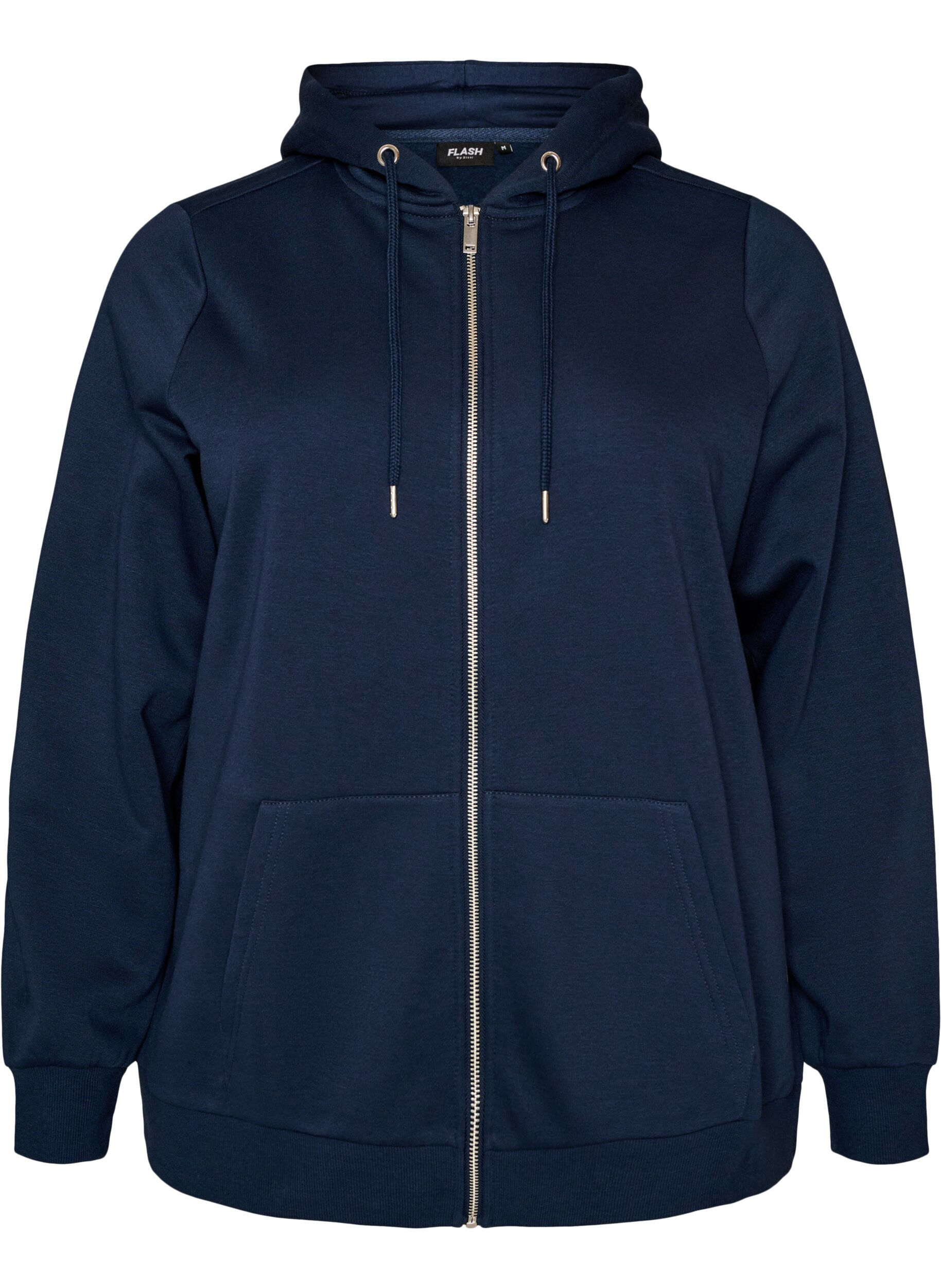 Hooded sweatshirt with a zip and pockets