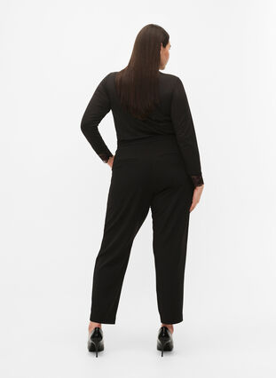 Classic trousers with pockets, Black, Model image number 1