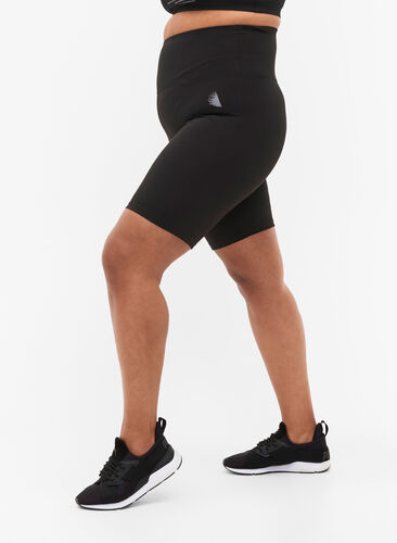 Tight-fitting workout shorts, Black, Model image number 0