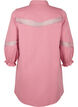 Coloured denim shirt dress with mesh details, Heather Rose, Packshot image number 1