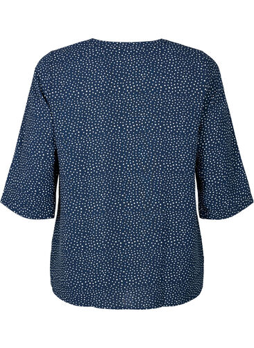 Blouse with 3/4 sleeves and print, Dot, Packshot image number 1