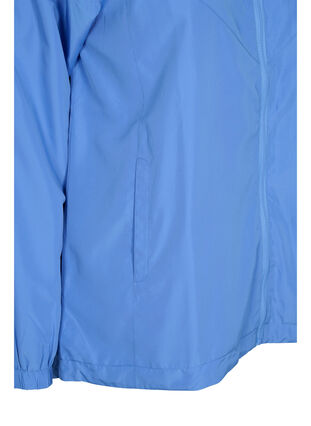 Short jacket with hood and adjustable bottom hem, Ultramarine, Packshot image number 3
