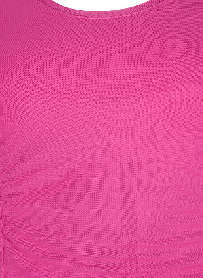 Tight-fitting dress with drapings, Fuchsia Red, Packshot image number 2