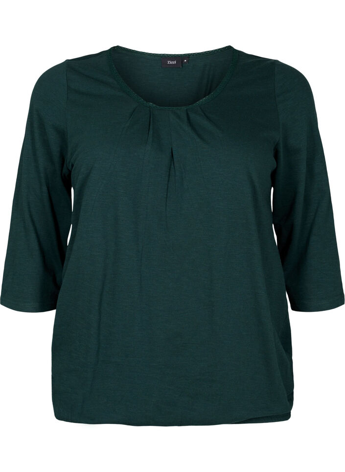 Cotton top with 3/4 sleeves, Scarab, Packshot image number 0
