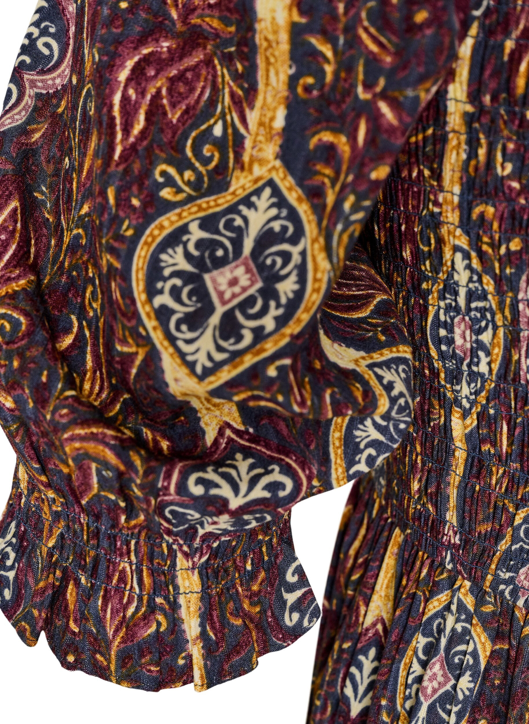 ZizzifashionSummer dress in viscose with paisley print, Purple, Packshot image number 3
