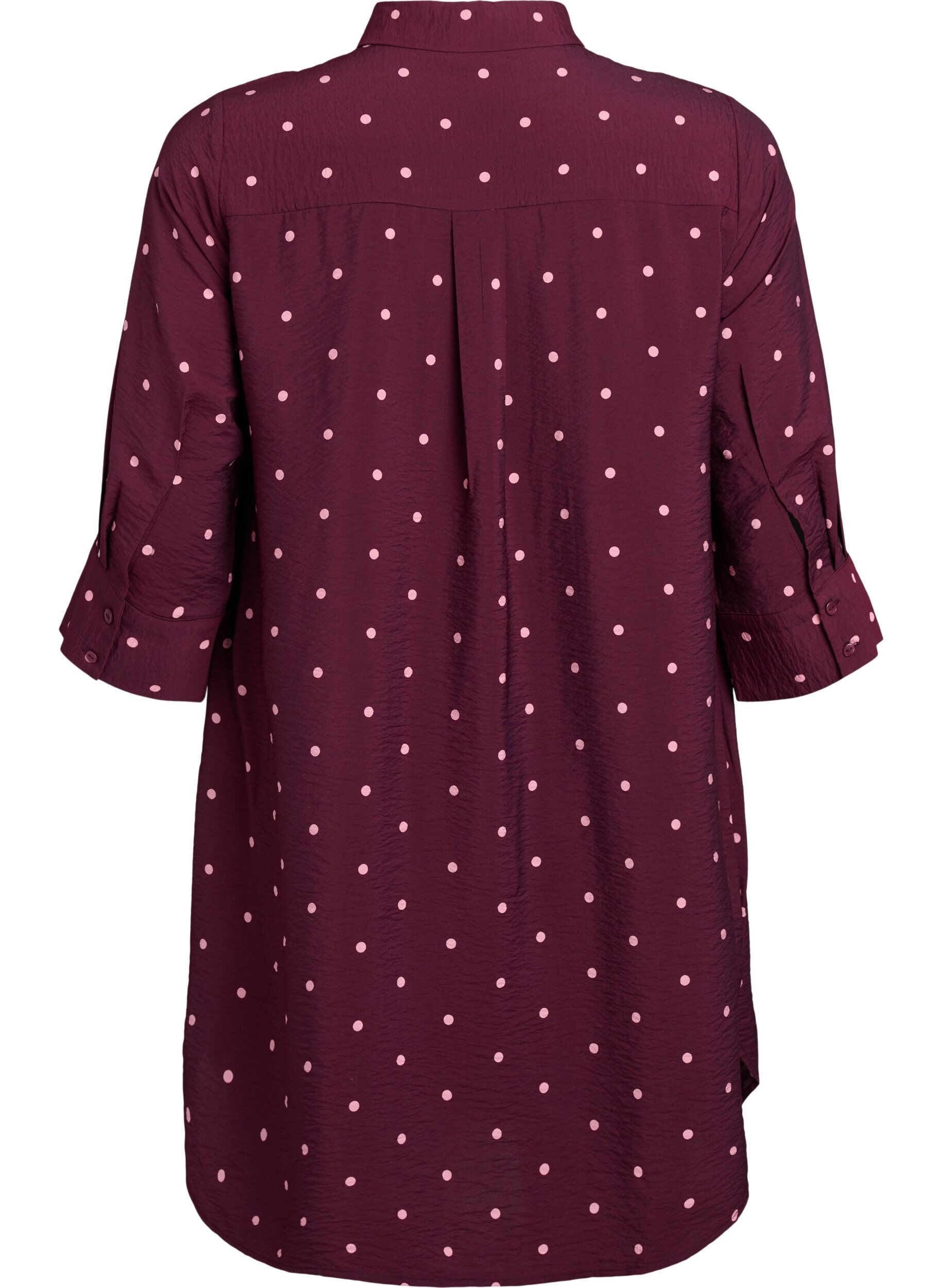 ZizzifashionShort dress with collar and chest pocket, Red, Packshot image number 1