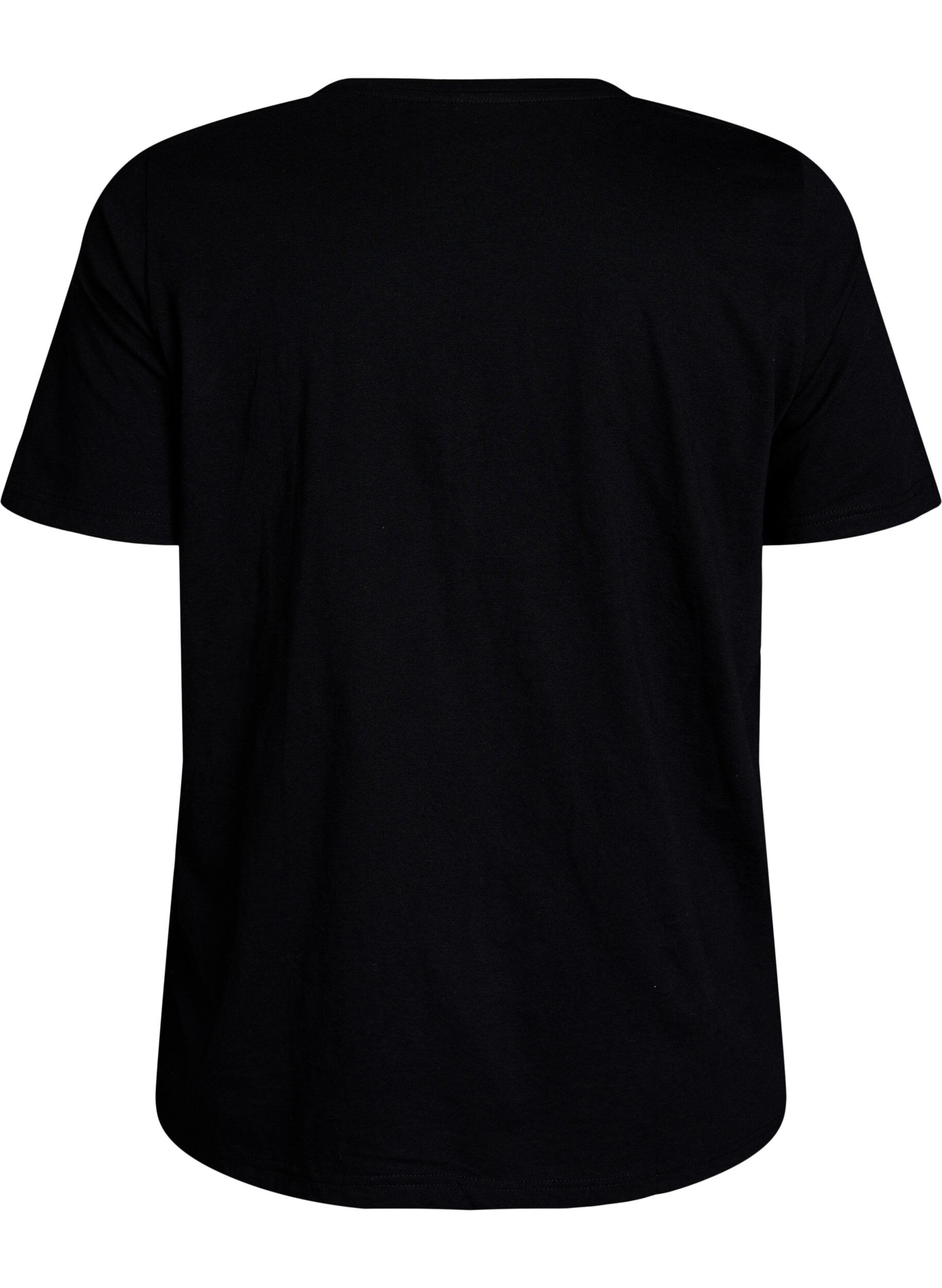 Zizzifashion T-shirt with motif, Black, Packshot image number 1
