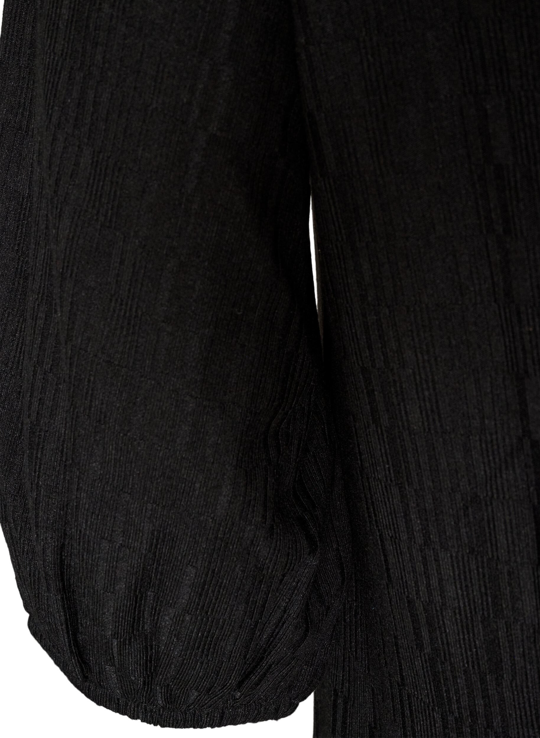 ZizzifashionDress with a balloon shape and structure, Black, Packshot image number 3